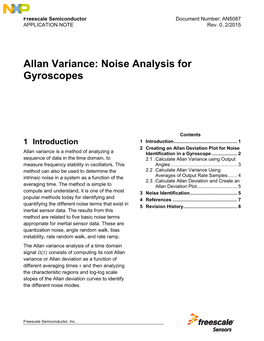 Allan Variance: Noise Analysis for Gyroscopes