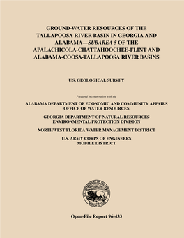 Ground-Water Resources of the Tallapoosa River Basin in Georgia