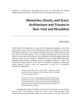 Architecture and Trauma in New York and Hiroshima