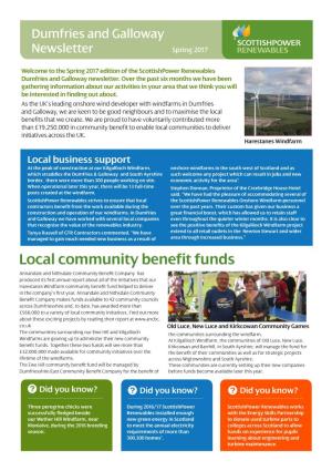 Local Community Benefit Funds