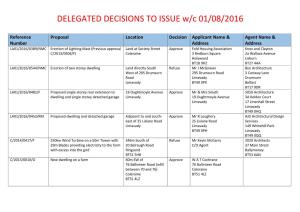 DELEGATED DECISIONS to ISSUE W/C 01/08/2016
