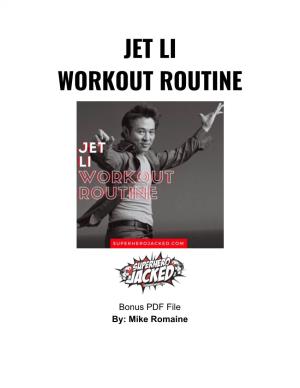 Jet Li Workout Routine