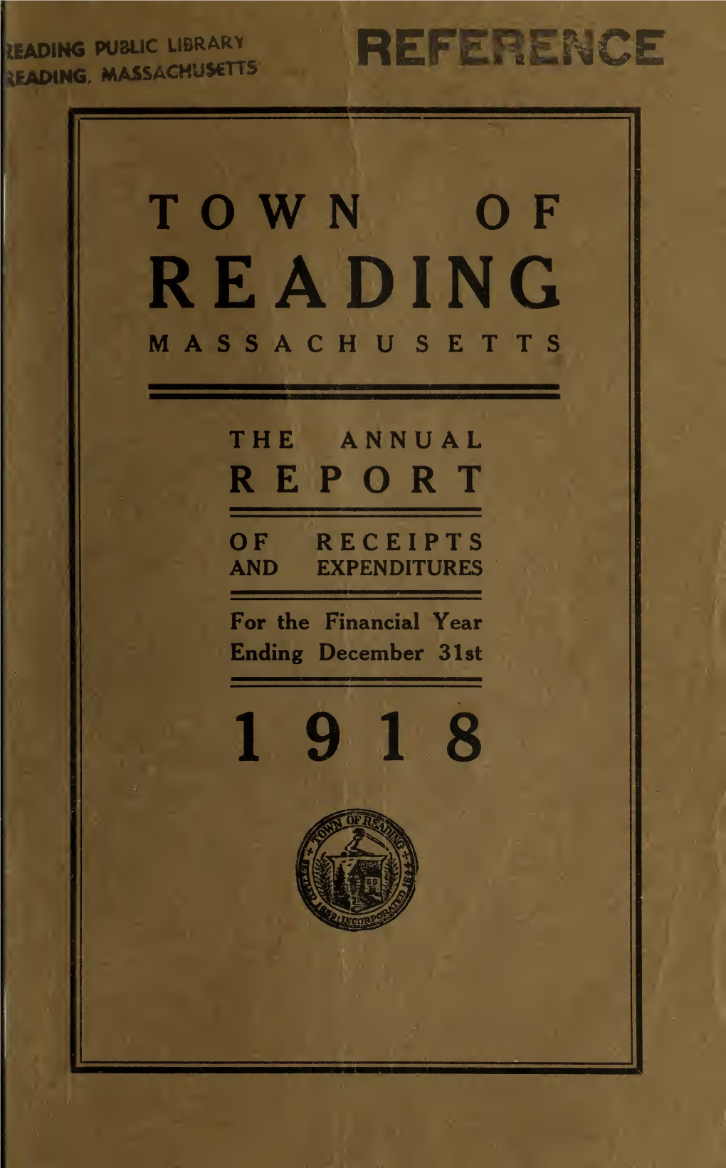 Town of Reading Massachusetts Annual Report