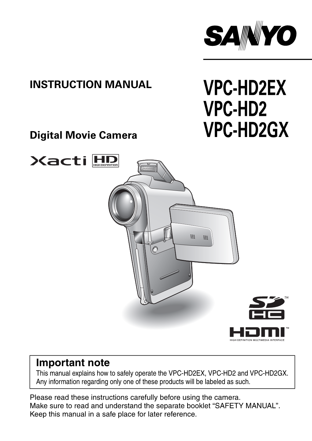 Vpc-Hd2ex Vpc-Hd2 Vpc-Hd2gx