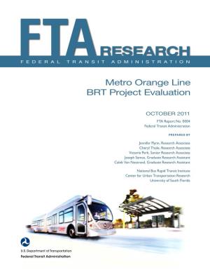 Metro Orange Line BRT Project Evaluation