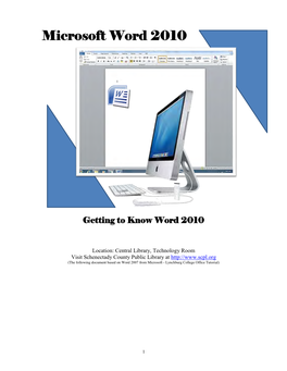 Getting to Know Word 2010