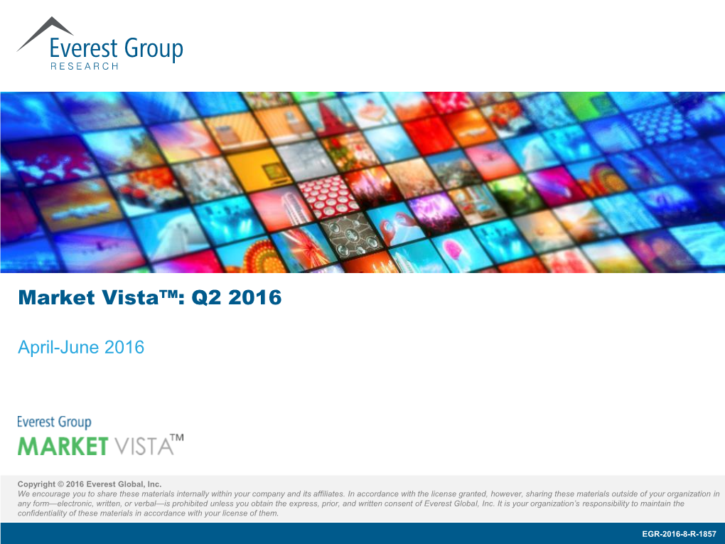 Market Vista™: Q2 2016