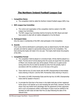 The Northern Ireland Football League Cup