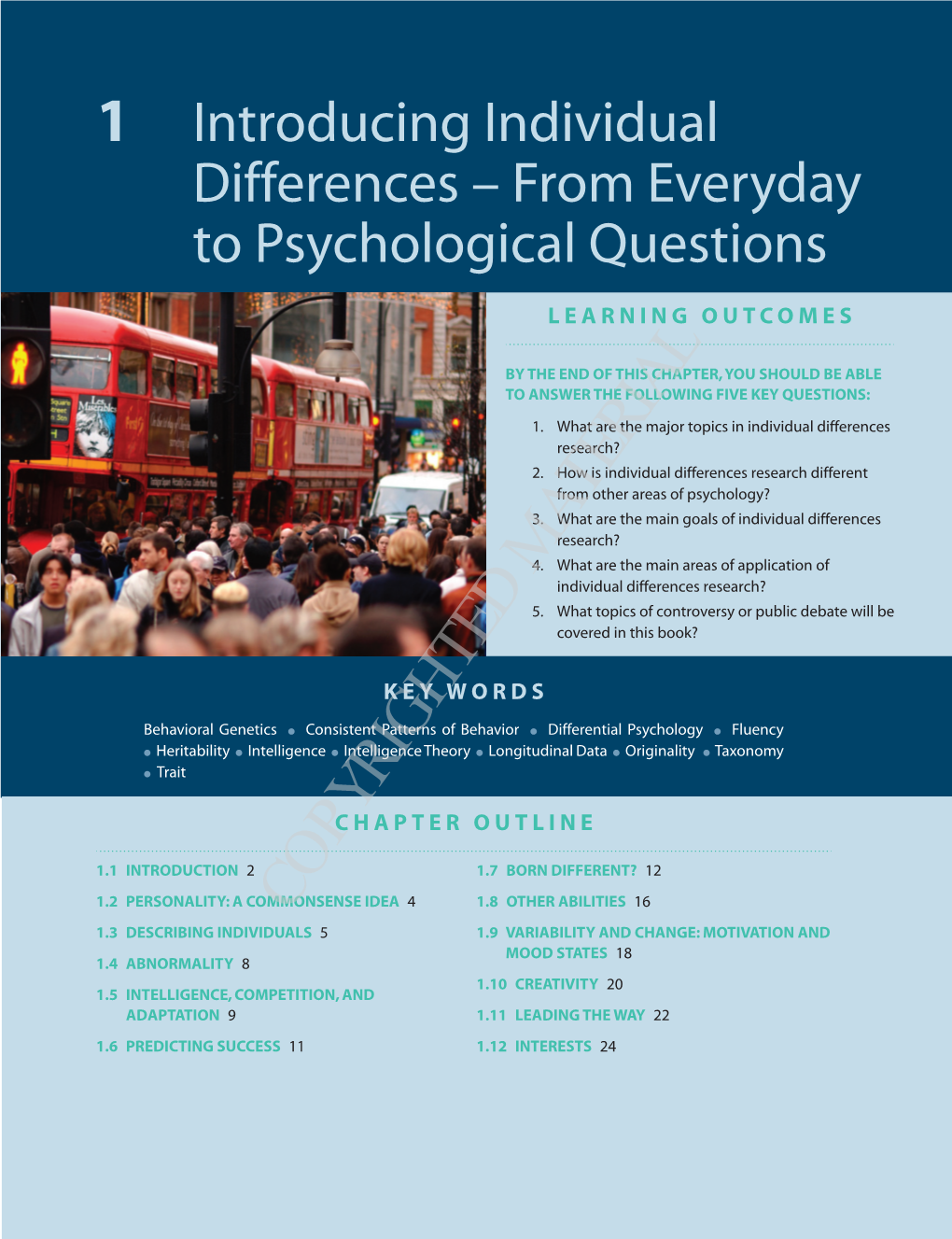 1 Introducing Individual Differences – from Everyday to Psychological Questions