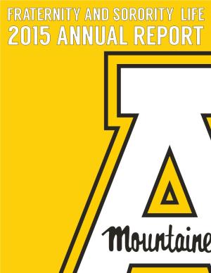 Fraternity and Sorority Life Annual Report 2015