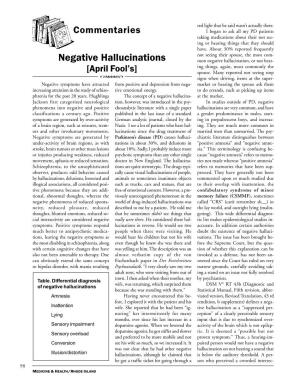 Negative Hallucinations [April Fool's]