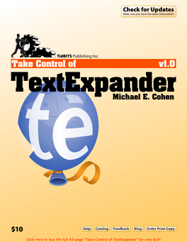 Take Control of Textexpander (1.0) SAMPLE