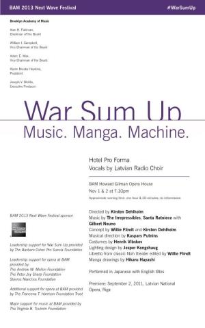 War Sum up Music