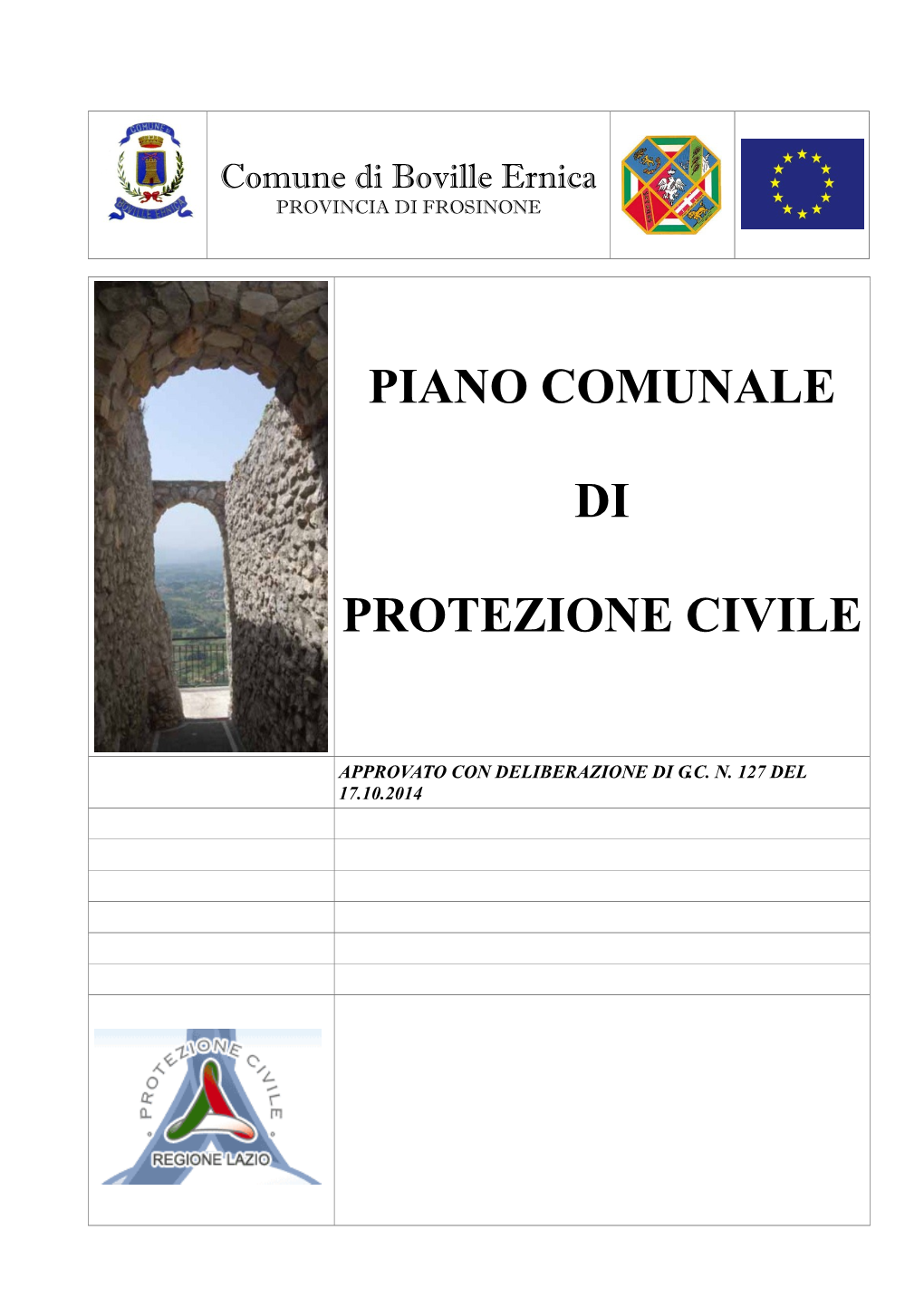 Piano Comunale Di Protezione Civile