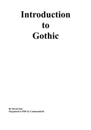 Introduction to Gothic