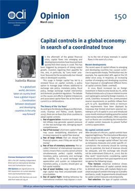 Capital Controls in a Global Economy: in Search of a Coordinated Truce