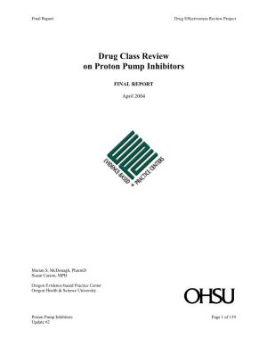 Drug Class Review on Proton Pump Inhibitors