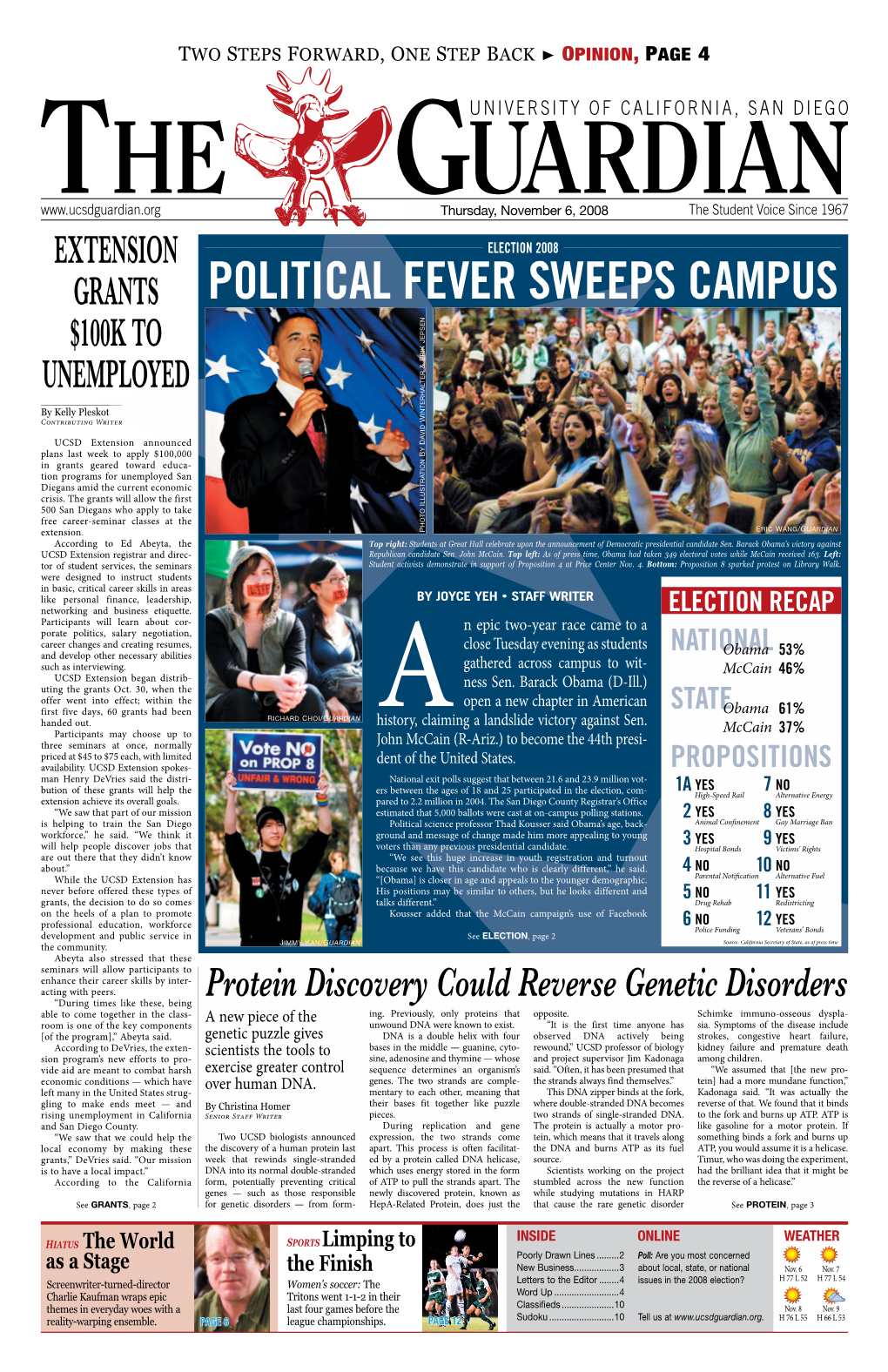 Political Fever Sweeps Campus Epsen $100K to J Rik Unemployed & E