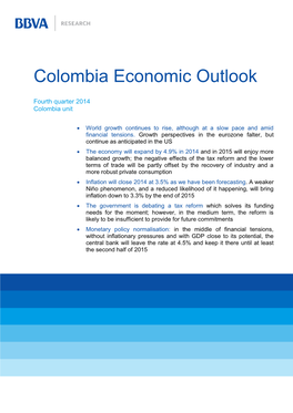 Colombia Economic Outlook
