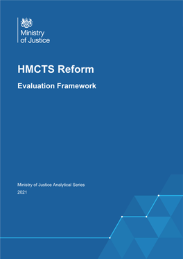 HMCTS Reform Evaluation Framework