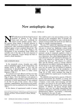 New Antiepileptic Drugs
