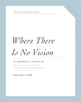 Where There Is No Vision