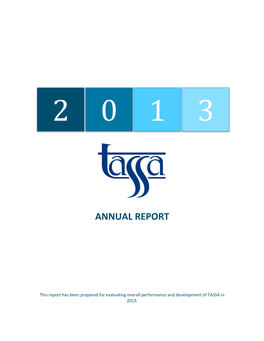 2013 Annual TASSA Activity Report