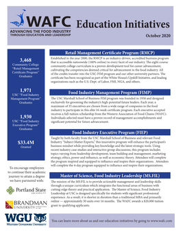 Education Initiatives October 2020
