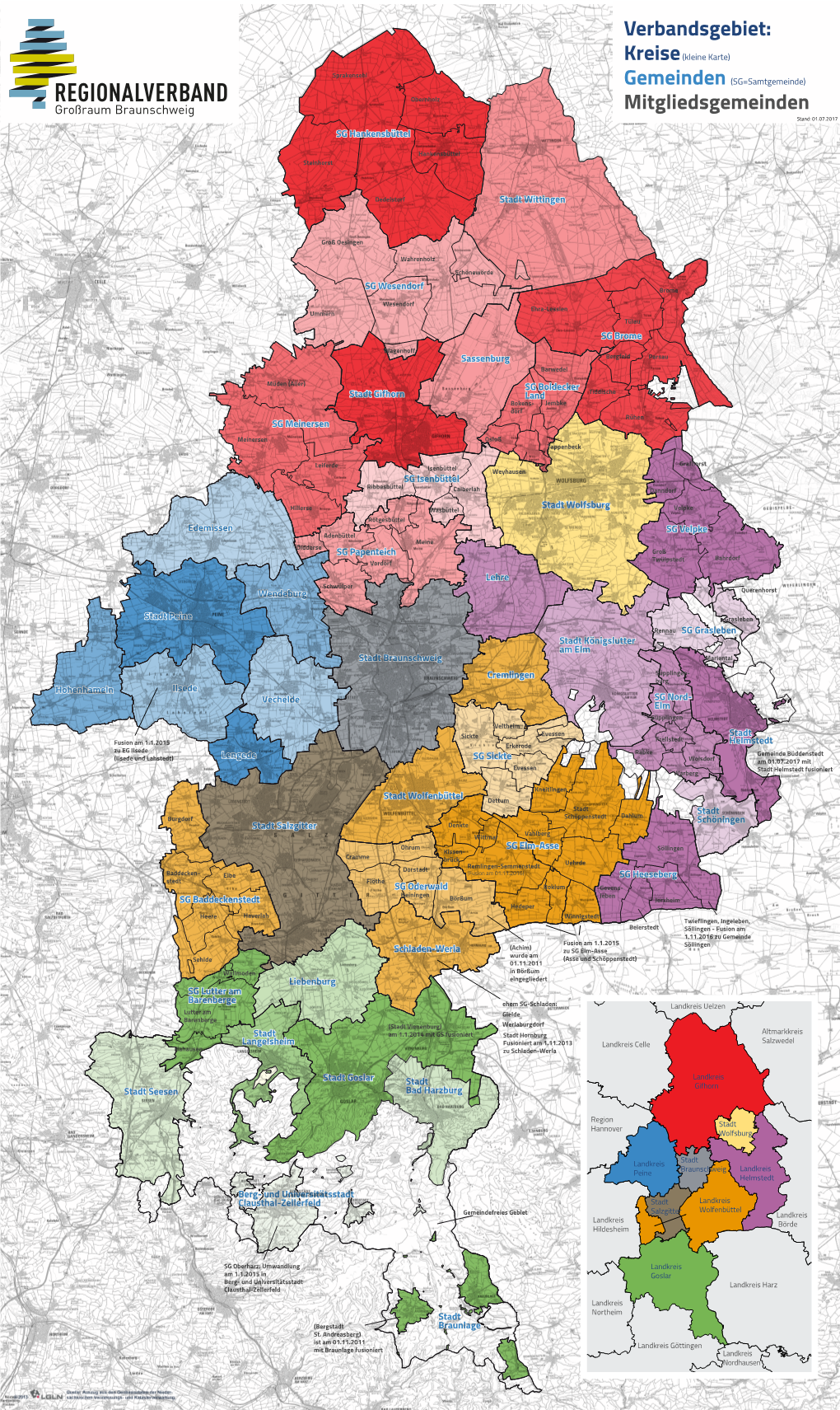 Verbandsgebiet: Mitgliedsgemeinden