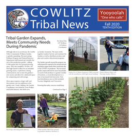 Yooyoolah COWLITZ “One Who Calls” Fall 2020 Tribal News TENTH EDITION