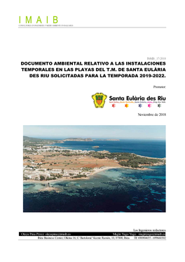 Documento Ambiental Relativo a Las Instalaciones Temporales En Las Playas Del T.M