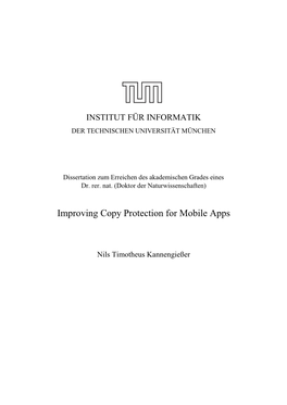 Improving Copy Protection for Mobile Apps