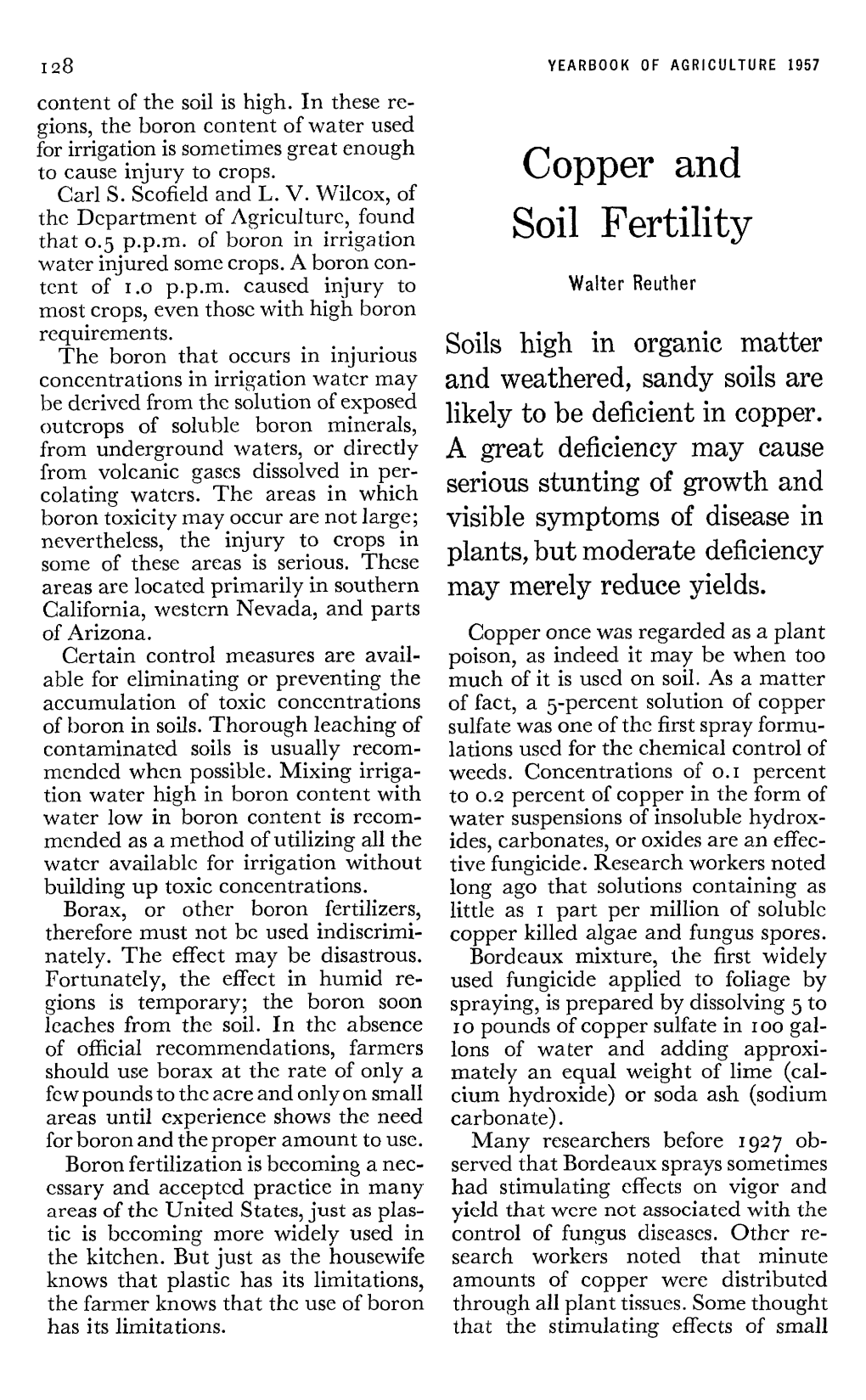 Copper and Soil Fertility