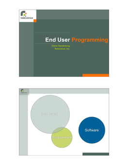 Programming End User