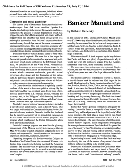 Banker Manatt and Hollywood's Mafia
