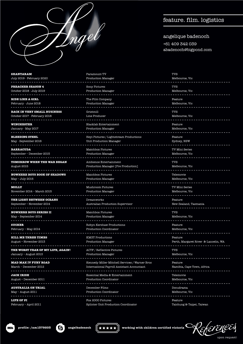 Feature. Film. Logistics