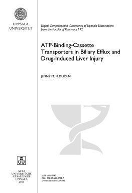 ATP-Binding-Cassette Transporters in Biliary Efflux and Drug-Induced Liver Injury