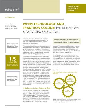 When Technology and Tradition Collide: from Gender Bias to Sex Selection