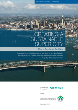 Creating a Sustainable Super City How to Accelerate Auckland