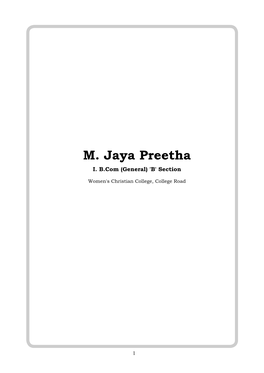 M. Jaya Preetha I