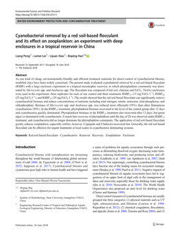 Cyanobacterial Removal by a Red Soil-Based Flocculant and Its Effect on Zooplankton: an Experiment with Deep Enclosures in a Tropical Reservoir in China