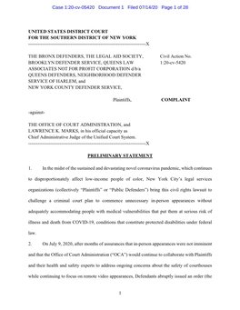 Case 1:20-Cv-05420 Document 1 Filed 07/14/20 Page 1 of 28
