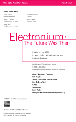 Electronium:The Future Was Then