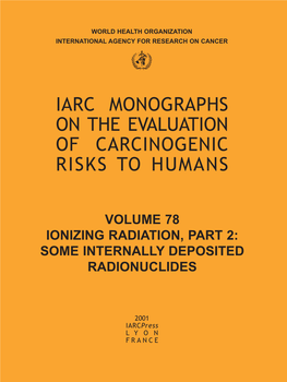 Iarc Monographs on the Evaluation of Carcinogenic Risks to Humans