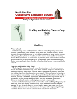 Grafting and Budding Nursery Crop Plants AG-396