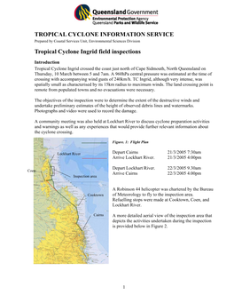 Tropical Cyclone Ingrid Inspection