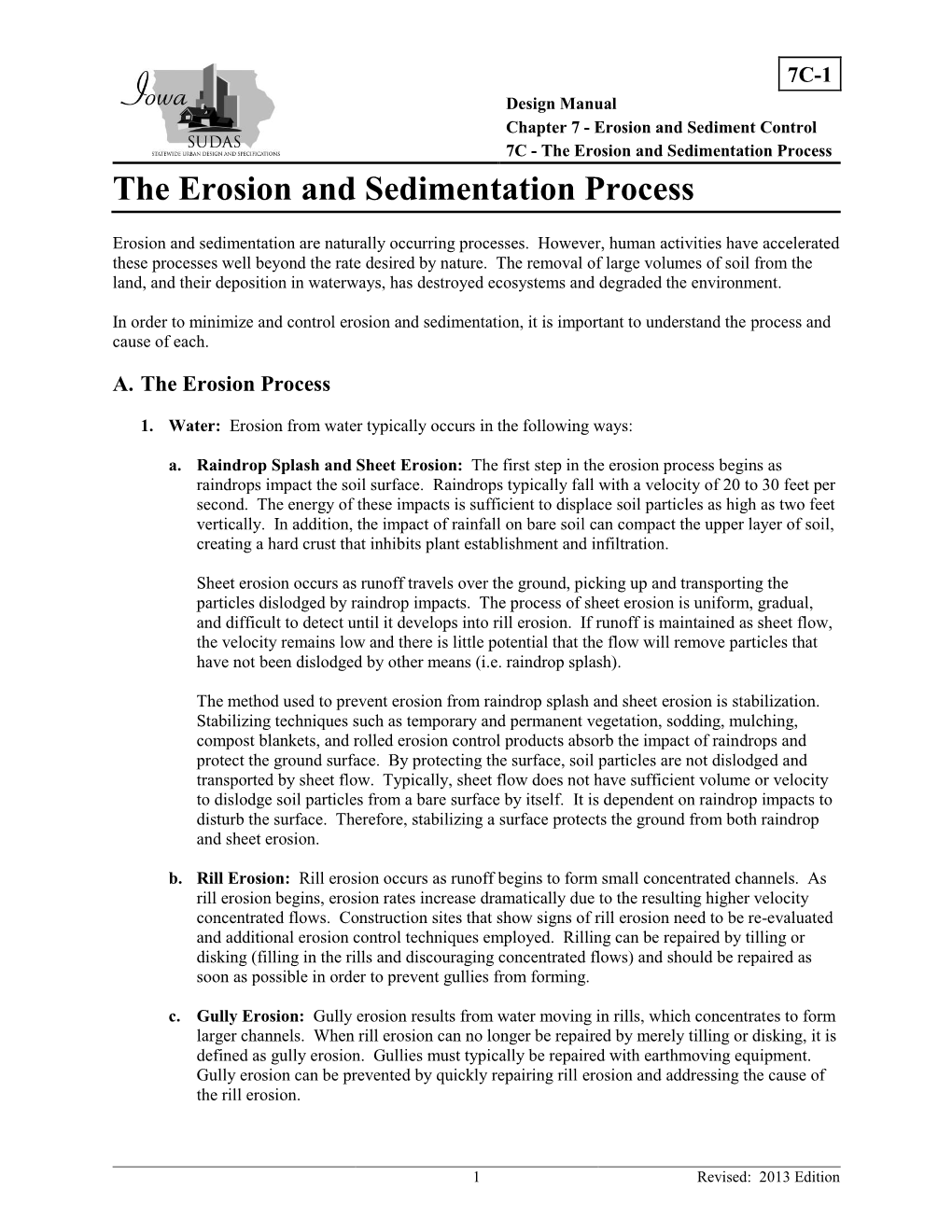 Section 7C-1 - The Erosion And Sedimentation Process - DocsLib