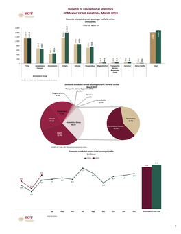 Bulletin of Operational Statistics of Mexico's Civil Aviation - March 2019