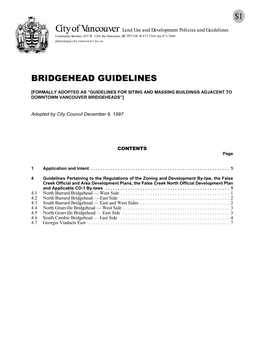 Bridgehead Guidelines