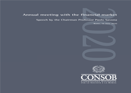 Annual Meeting with the Financial Market